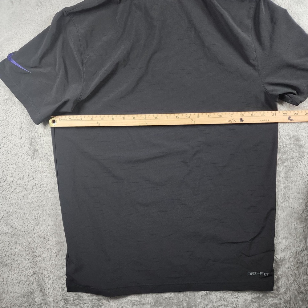 Baltimore Ravens Polo Shirt Mens Medium Black NFL Football Nike Dri-FIT - Picture 8 of 12
